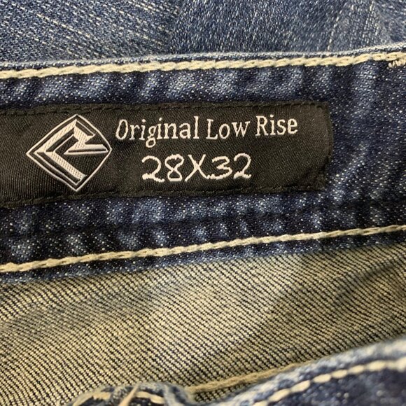 Rock & Roll Cowgirl Y2K Original Low Rise Embellished Boot Cut Jeans Size 28x32 - Picture 5 of 7